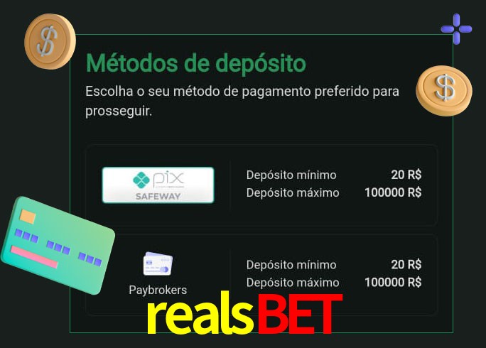 O cassino realsbet oferece uma grande variedade de métodos de pagamento